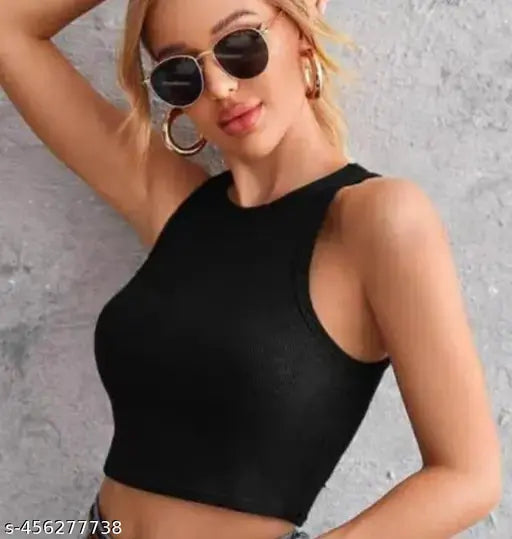 Casual Black White Tank Top Combo