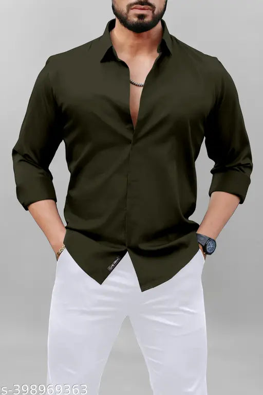 Luxury Semi Formal Cotton Shirt For Men Multicolor