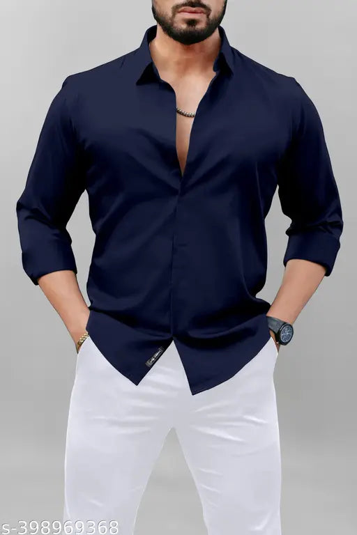 Luxury Semi Formal Cotton Shirt For Men Multicolor