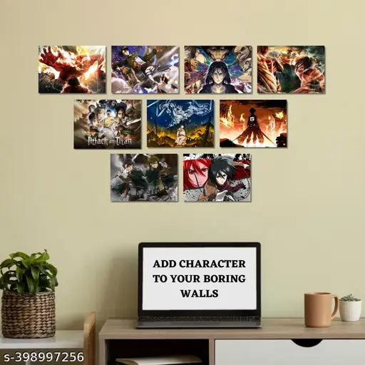 AOT Titan Anime Posters Pack Of 9