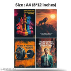 8 Motivational Wall Posters A4 Size