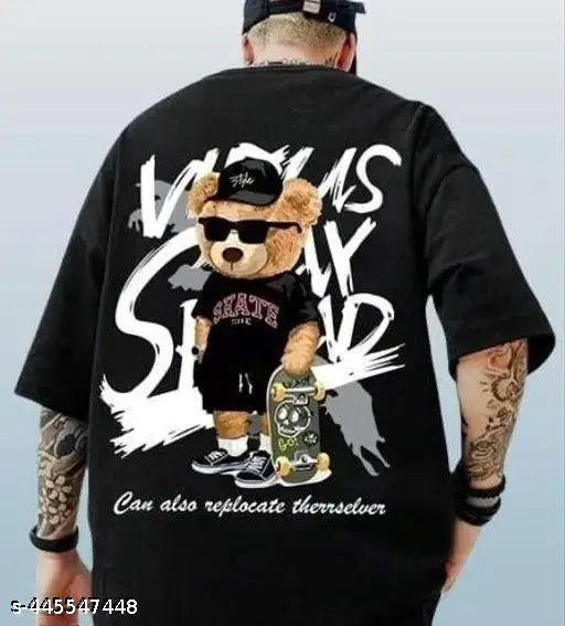Basic Quality Oversized Unisex Skater Teddy Streetwear Backprint Tshirt