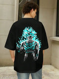 Basic Quality Goku Blue Saiyan Black Oversized Unisex T-shirt