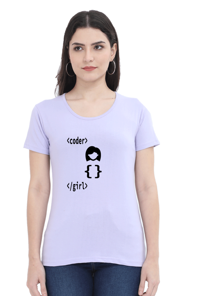 Xavi's Coder Girl Women's Cotton Tshirt - Xavi's World